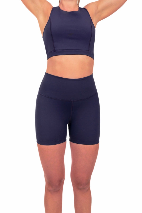 Shorts Fitness Com Bolso Second Skin Marinho