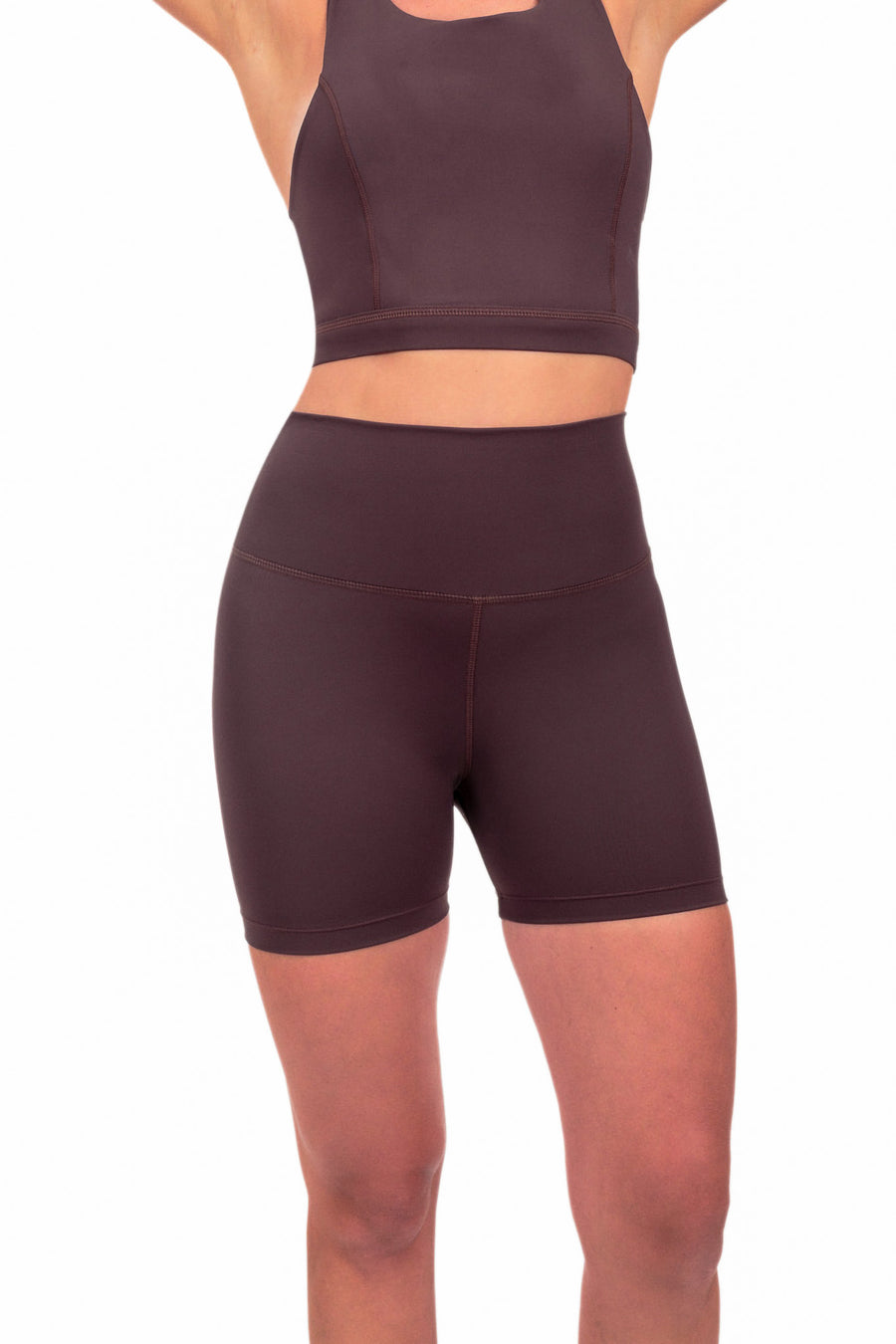 Shorts Fitness Com Bolso Second Skin Marrom