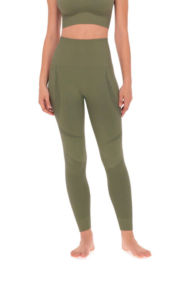 Legging Fitness com Bolso Pontos Verde