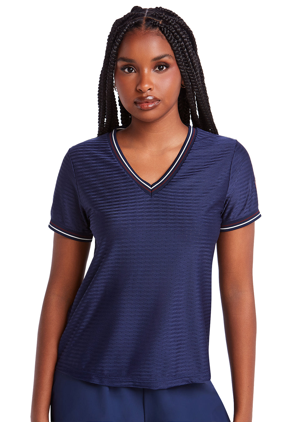 Camiseta Fitness Gola V Sport Club Marinho