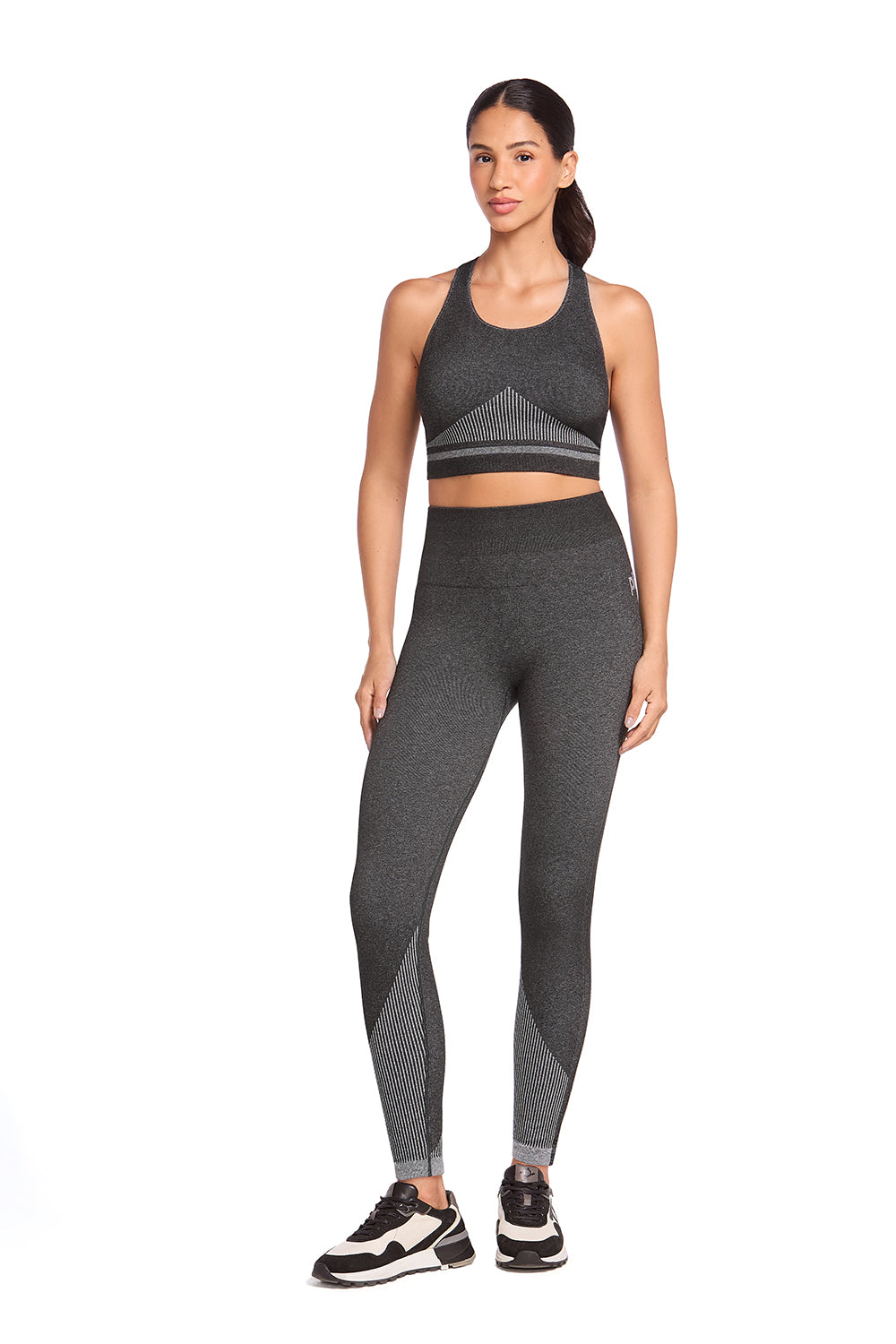 Top Fitness Nadador Preto Mescla