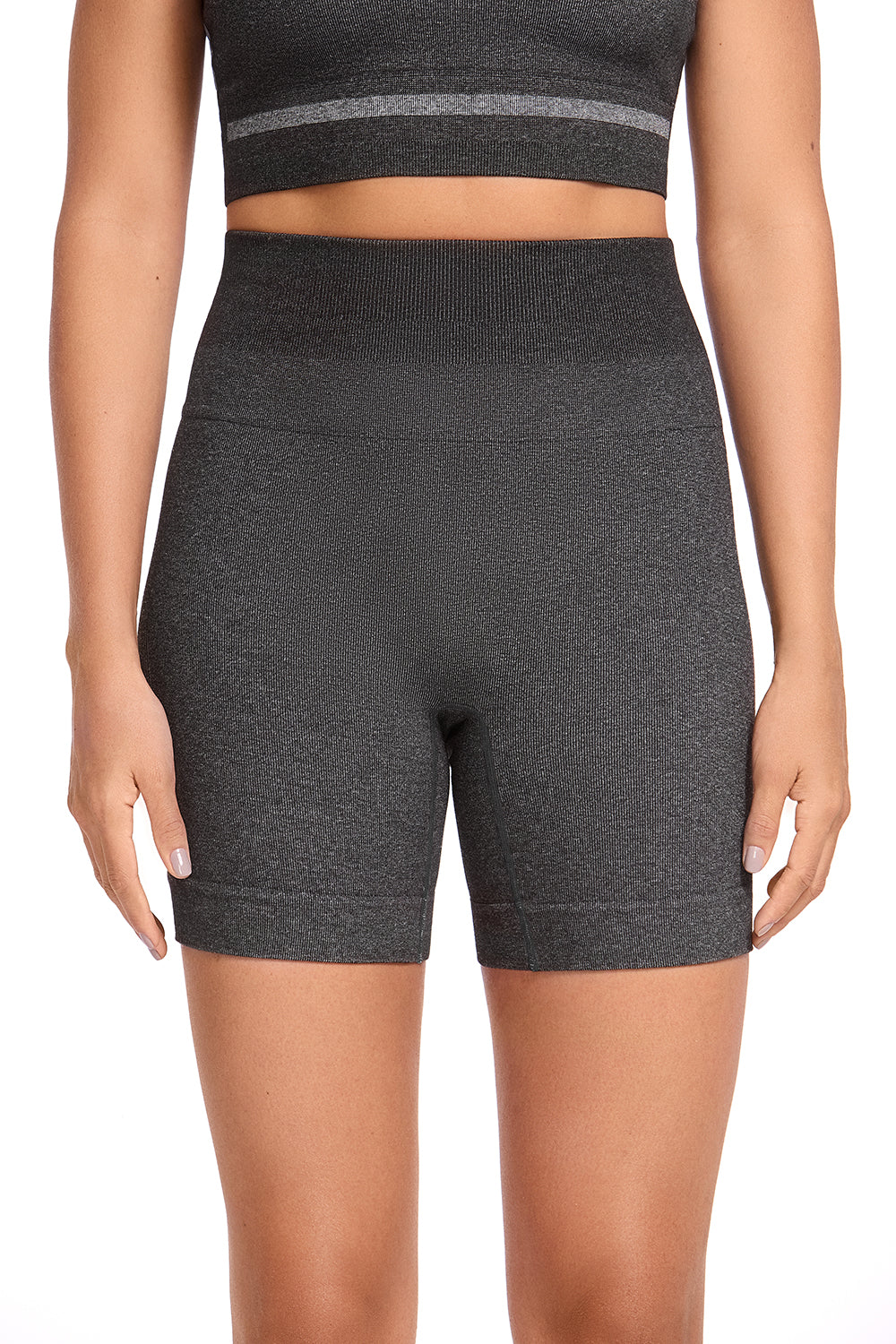 Bermuda Fitness Com Bolso Interno Preto Mescla