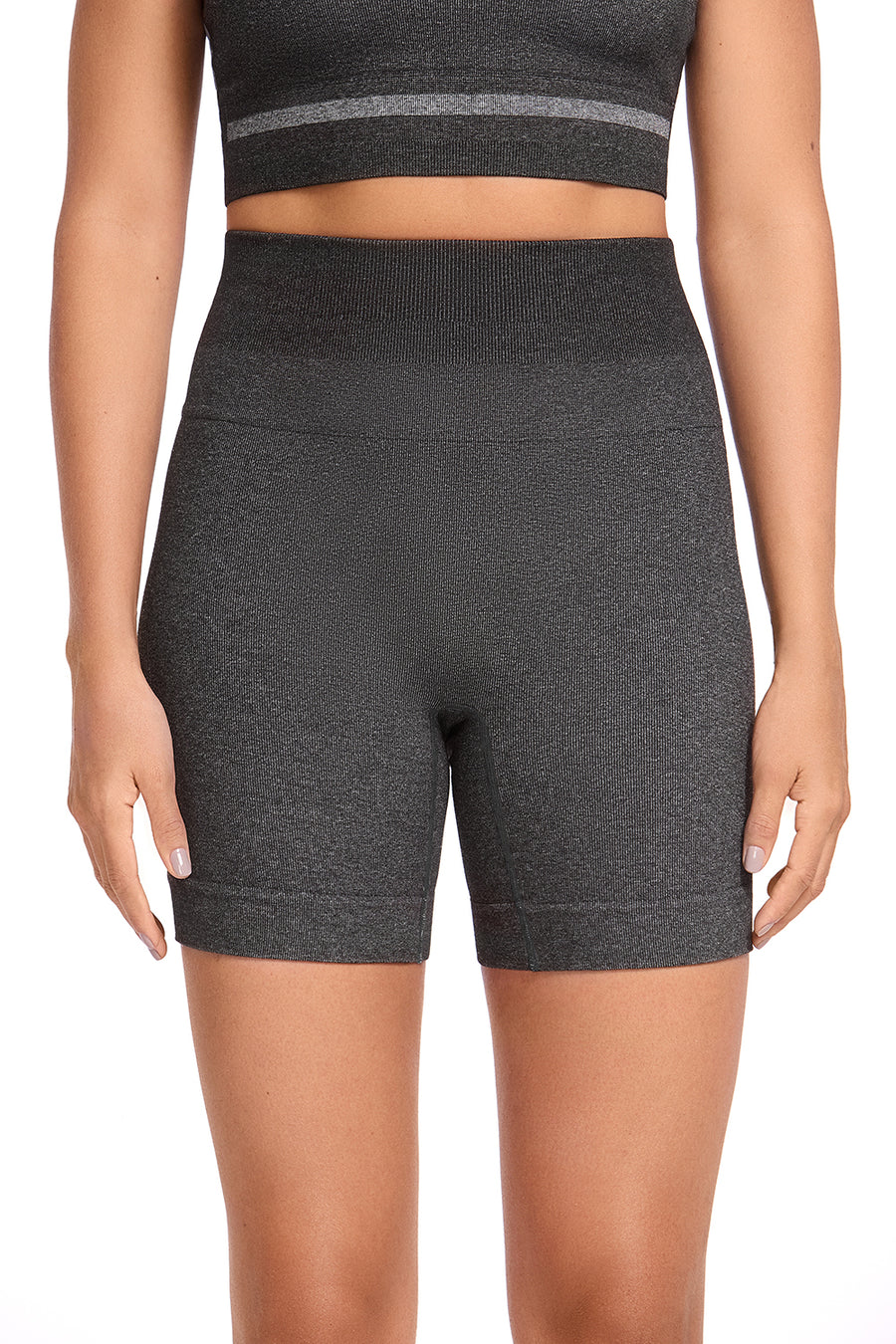 Bermuda Fitness Com Bolso Interno Preto Mescla