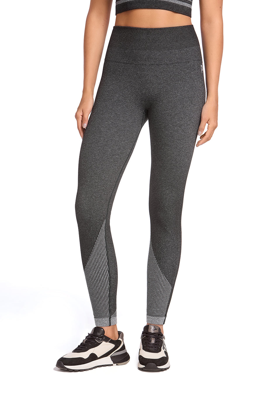 Legging Fitness Com Bolso Interno Preto Mescla