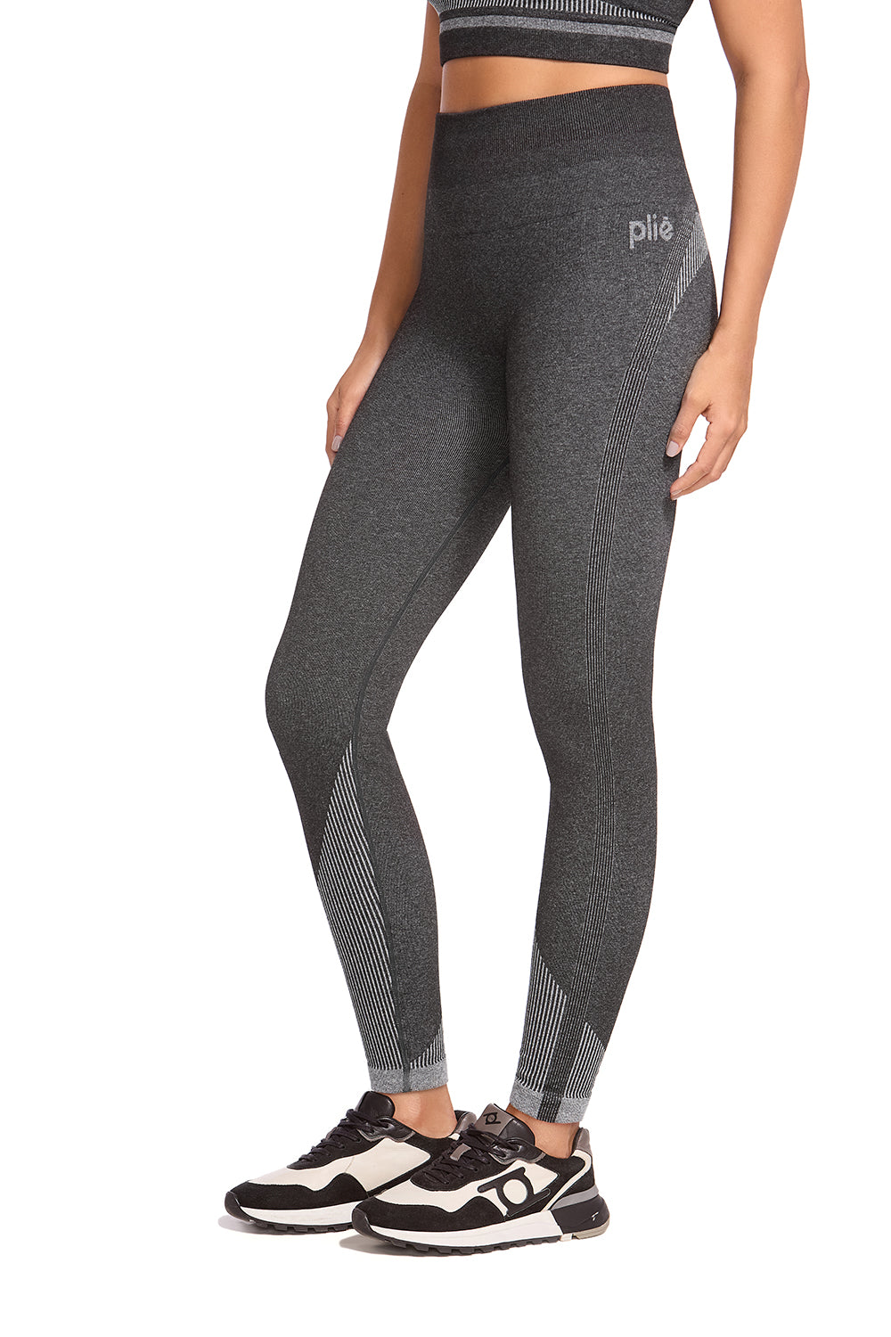 Legging Fitness Com Bolso Interno Preto Mescla