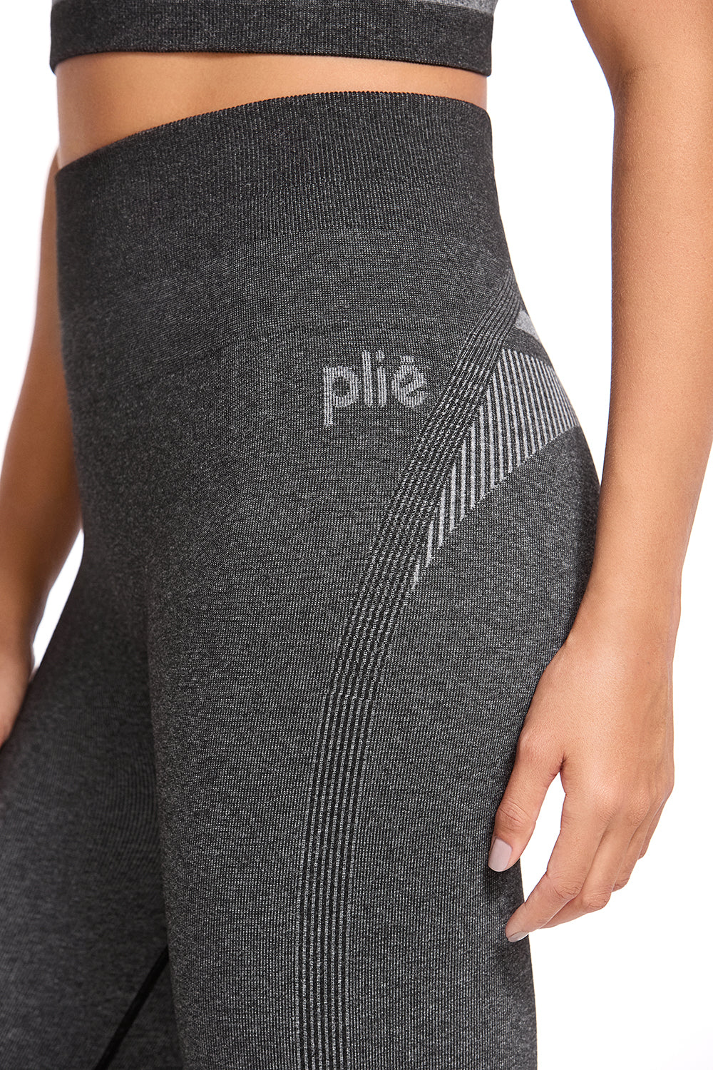 Legging Fitness Com Bolso Interno Preto Mescla