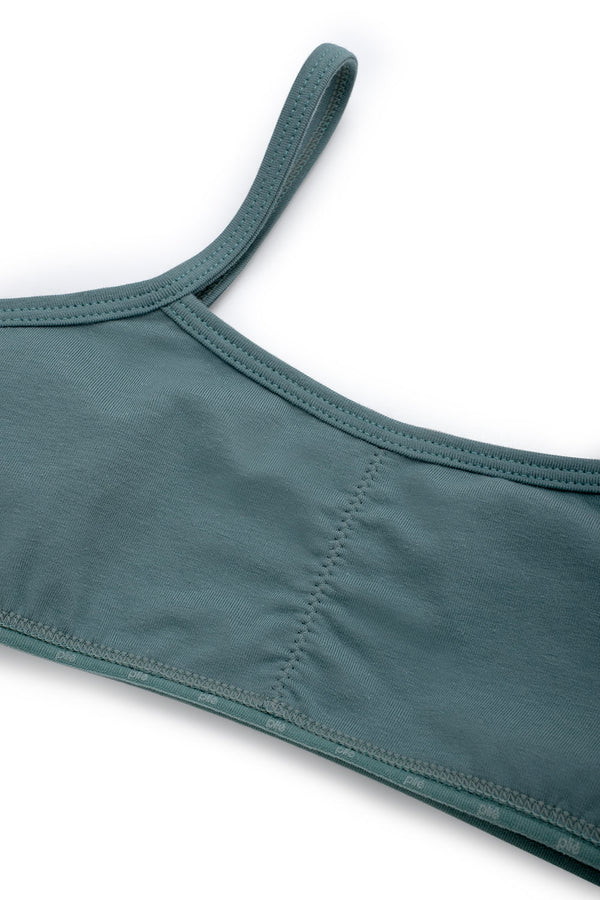Top Infantil Drapeado Algodão Sem Bojo Menta