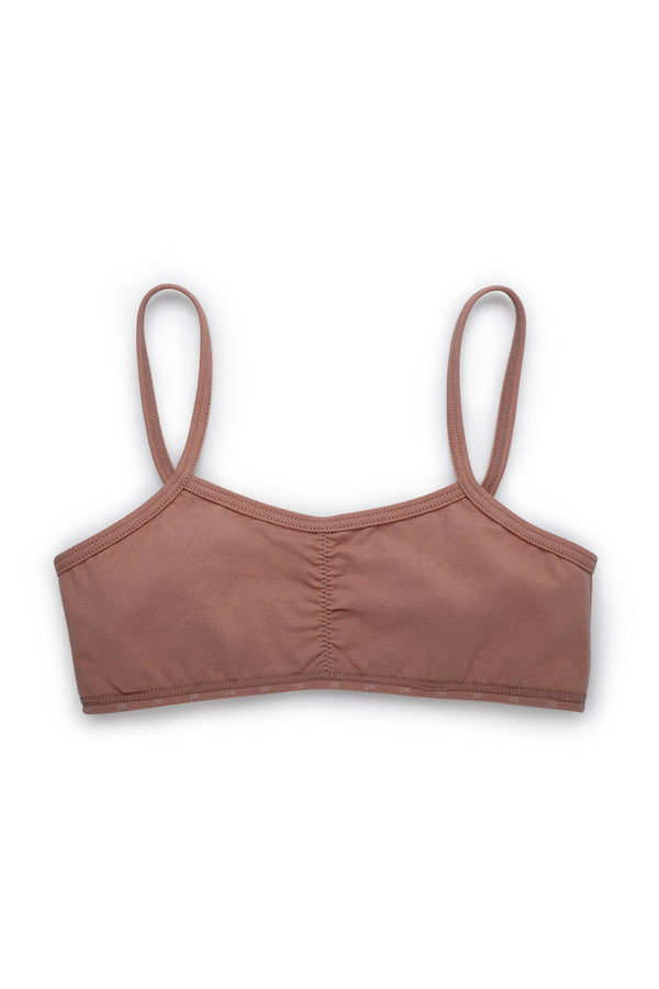 Top Infantil Drapeado Algodão Sem Bojo Linho