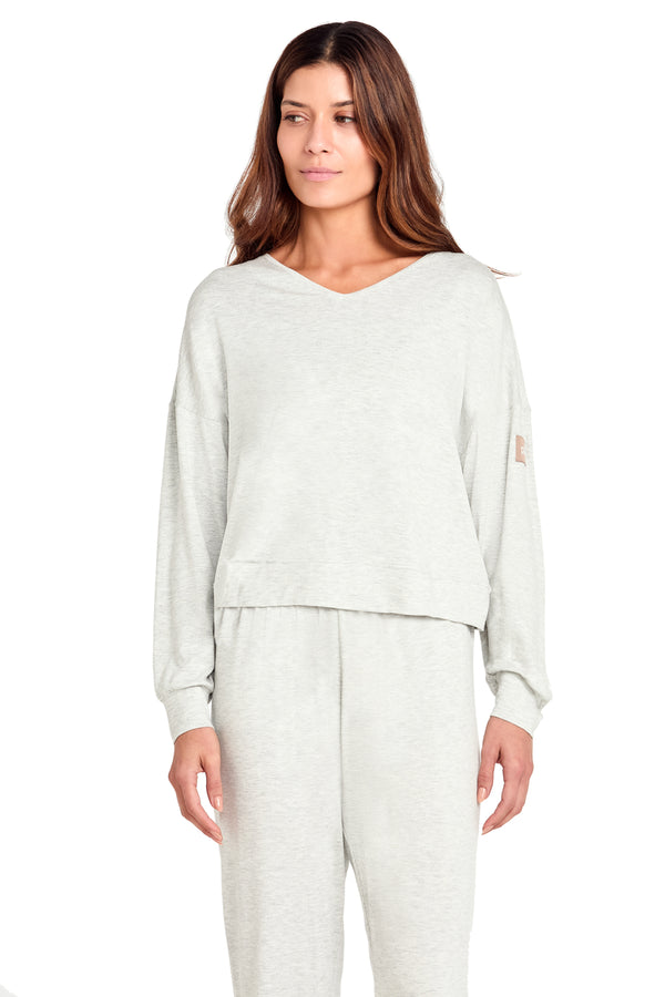 Pijama Manga Longa Viscose Mescla Claro