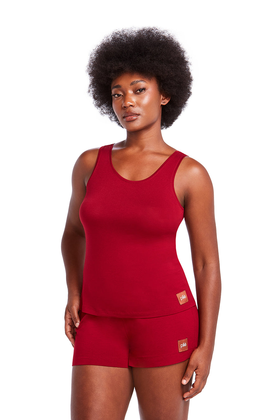 Pijama Curto Regata Viscose Bordô