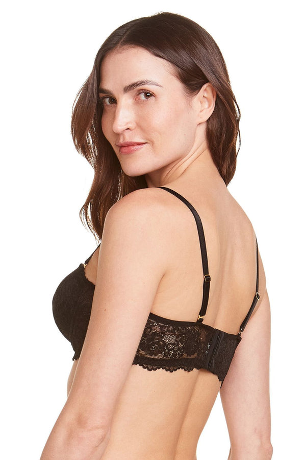 Sutiã Tomara que Caia Com Bojo e Alças Removíveis Em Renda Sorbet Preto