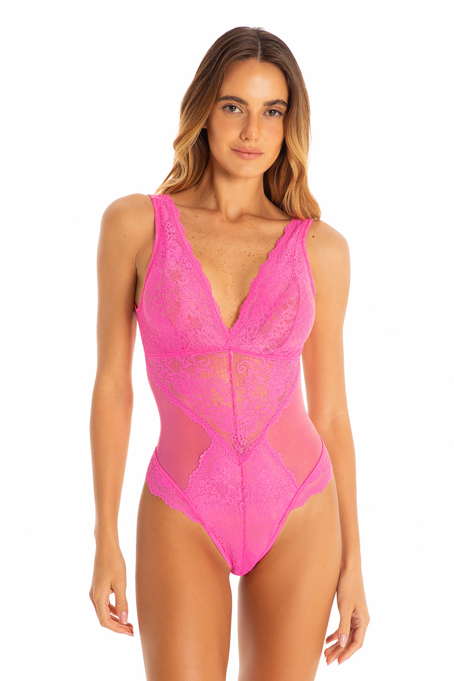 Body Em Renda Sorbet Sweet Pink