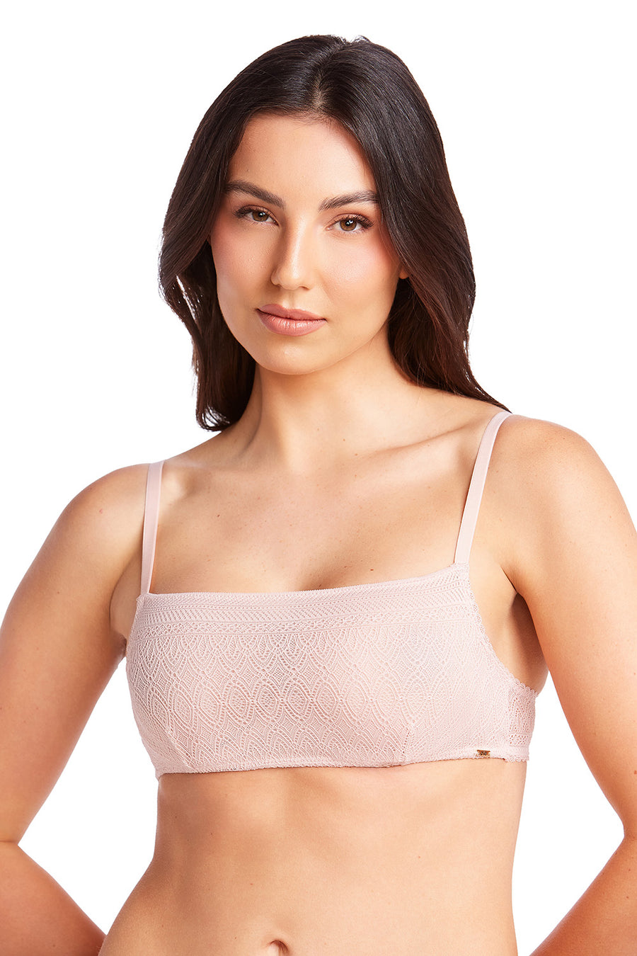 Sutiã Bandeau Renda Paris Champagne