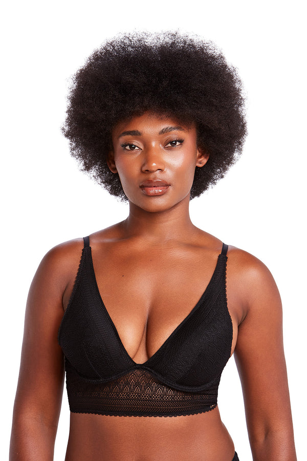 Sutiã Triângulo Renda Paris Preto