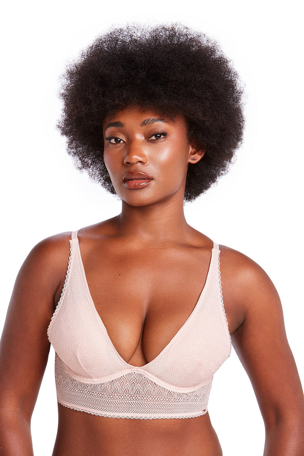 Sutiã Triângulo Renda Paris Champagne