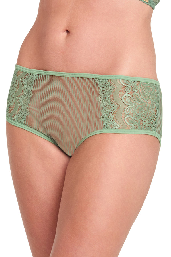 Calcinha Cintura Média Com Renda Passion Fresh Mint