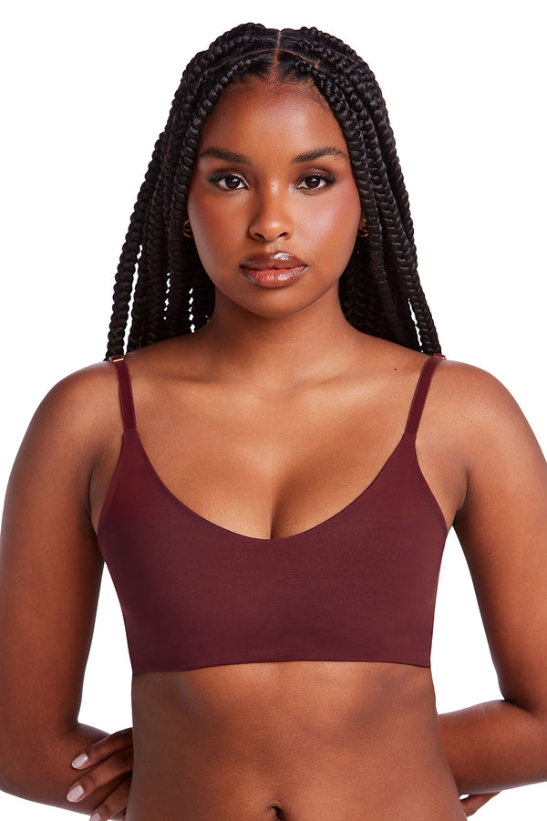 Top Com Bojo Removível Tecido Duplo Cereja