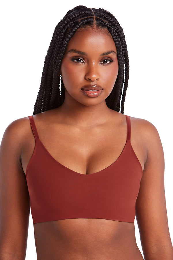 Top Com Bojo Removível Tecido Duplo Terra