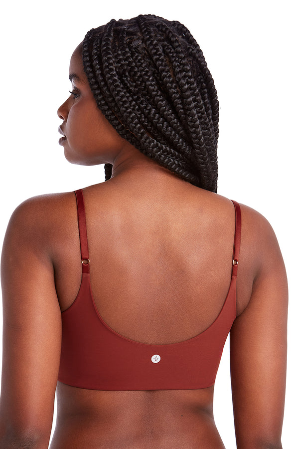 Top Com Bojo Removível Tecido Duplo Terra