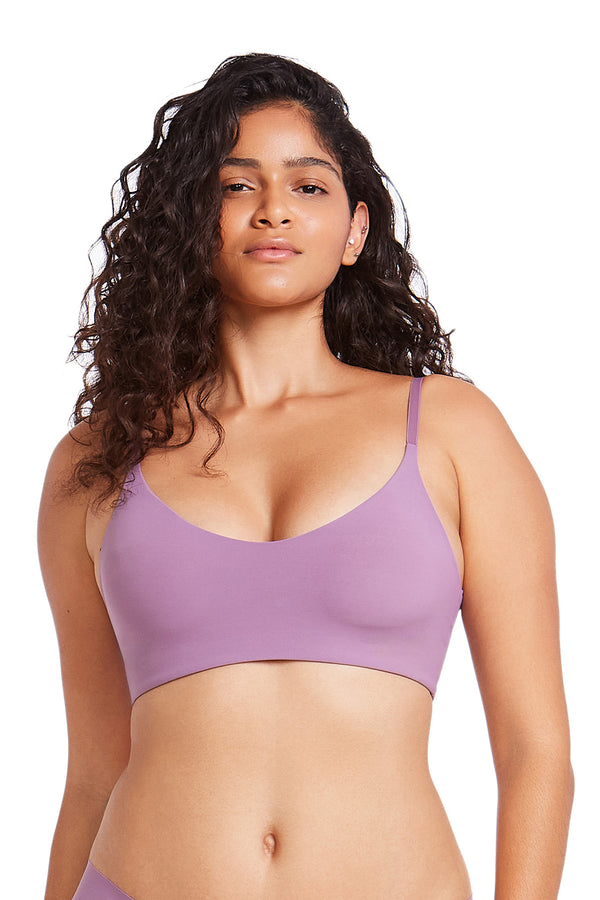 Top Com Bojo Removível Tecido Duplo Orquídea