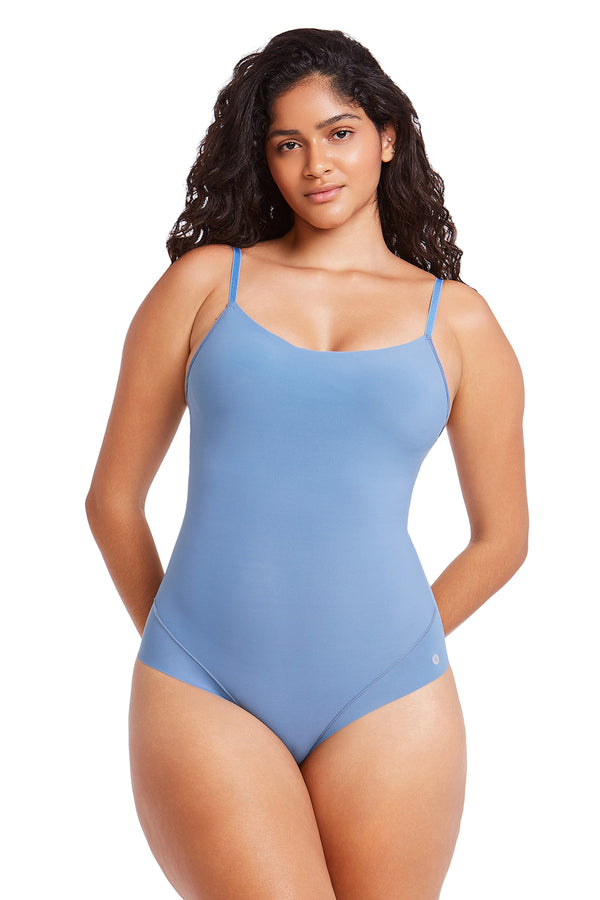 Body Invisível Com Bojo Anil