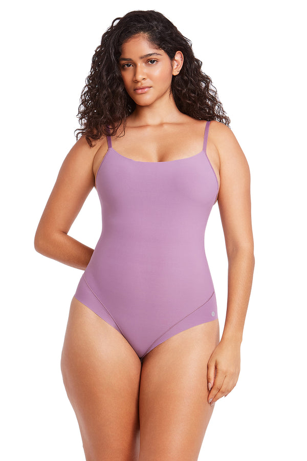 Body Invisível Com Bojo Orquídea