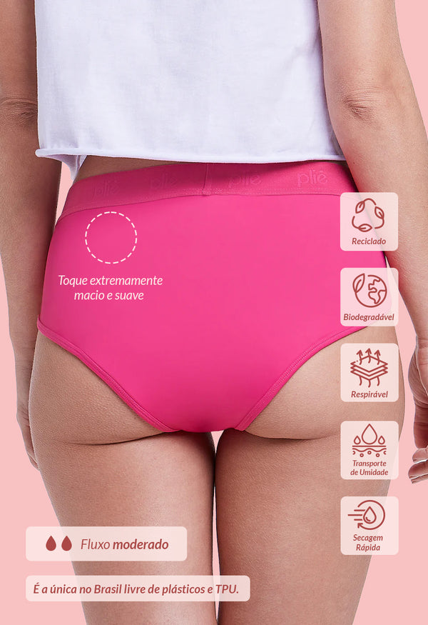 Calcinha Absorvente Cintura Alta M.E.S Dália