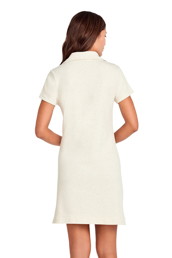 Vestido Polo Athleisure Linho Off White
