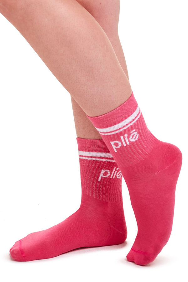 Meia Cano Alto Secagem Rápida Pink
