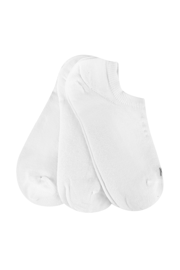 Kit 3 Pares Meia Invisível Branco