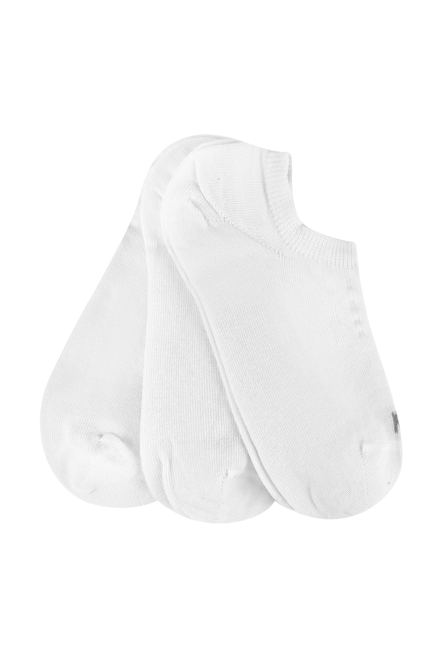 Kit 3 Pares Meia Invisível Branco