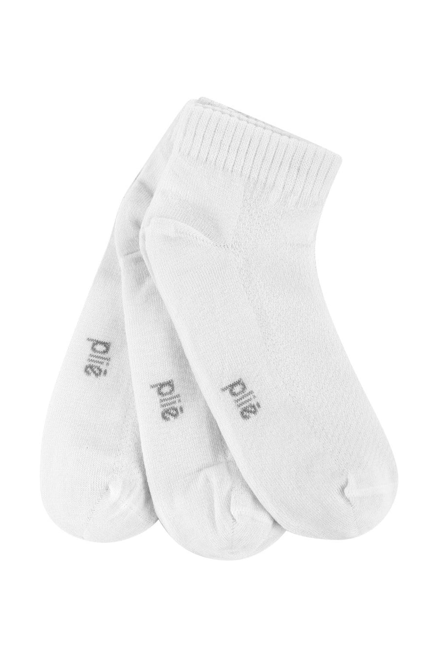 Kit 3 Pares Meia Soquete Branco