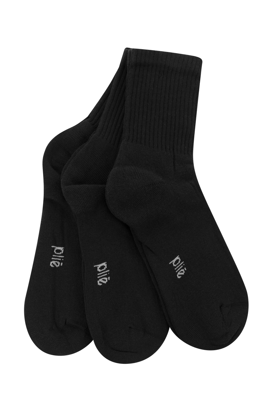 Kit 3 Pares Meia Esportiva Preto