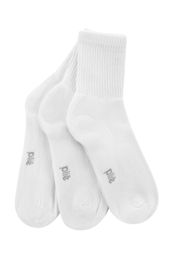 Kit 3 Pares Meia Esportiva Branco