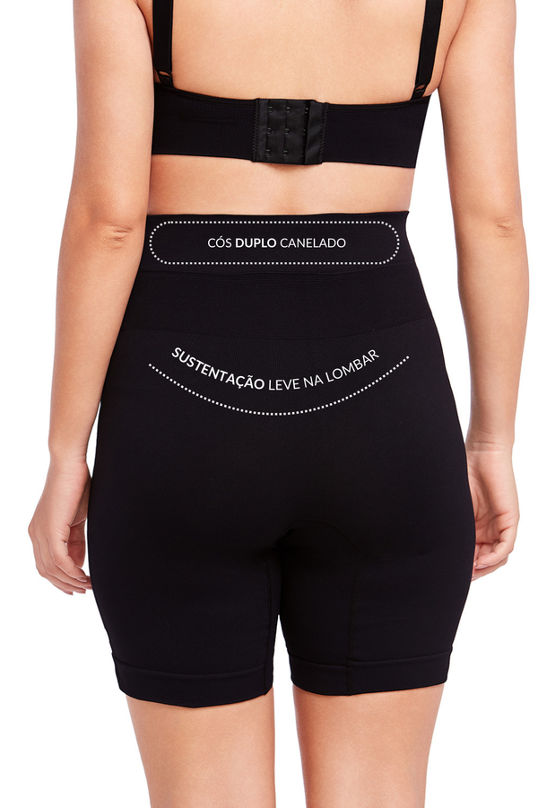 Bermuda Fitness para Gestante Preto