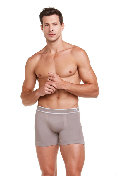 Cueca Boxer Microfibra Sem Costura Personal Fit Khaki