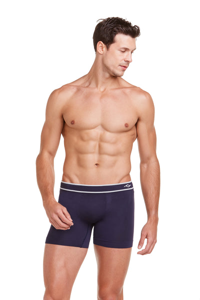 Cueca Boxer Microfibra Sem Costura Personal Fit Marinho