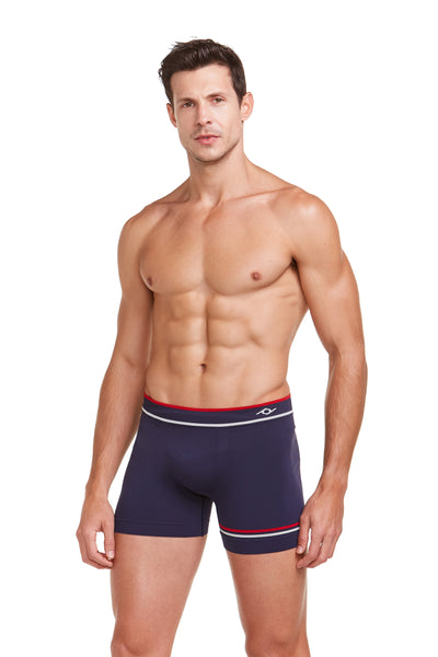Cueca Boxer Microfibra Sem Costura Classic Marinho