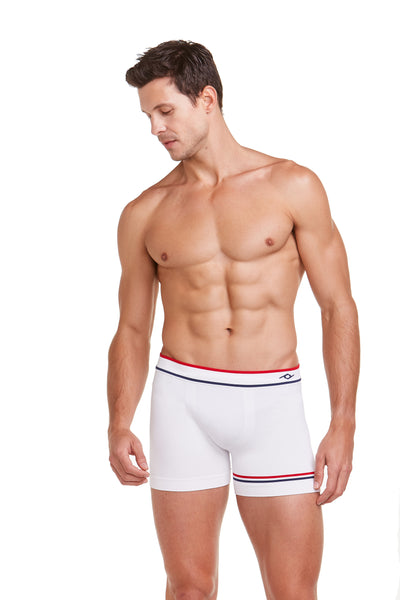 Cueca Boxer Microfibra Sem Costura Classic Branco