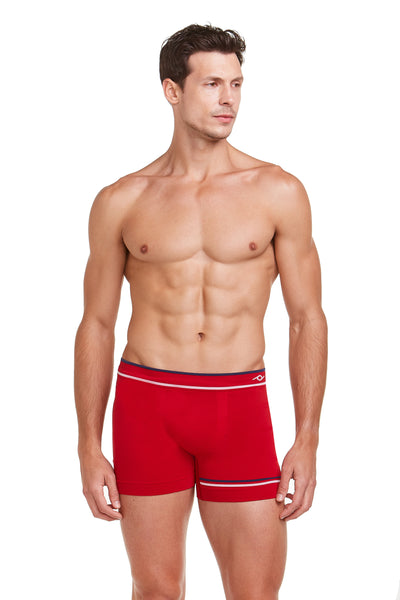Cueca Boxer Microfibra Sem Costura Classic Vermelho