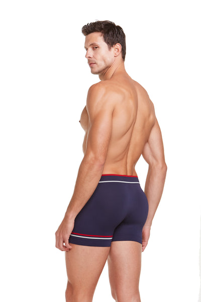 Cueca Boxer Microfibra Sem Costura Classic Marinho