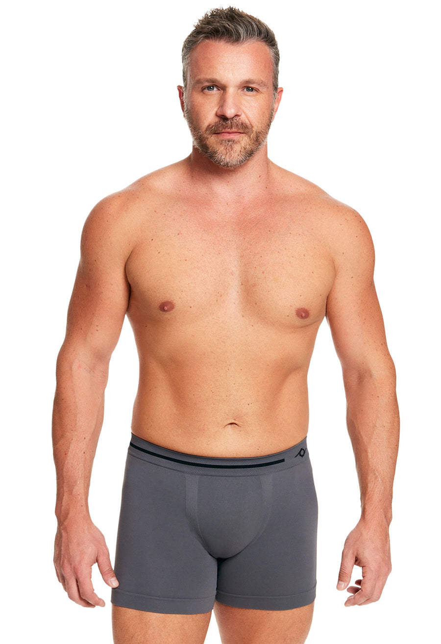 Cueca Boxer Microfibra Sem Costura Energy Chumbo