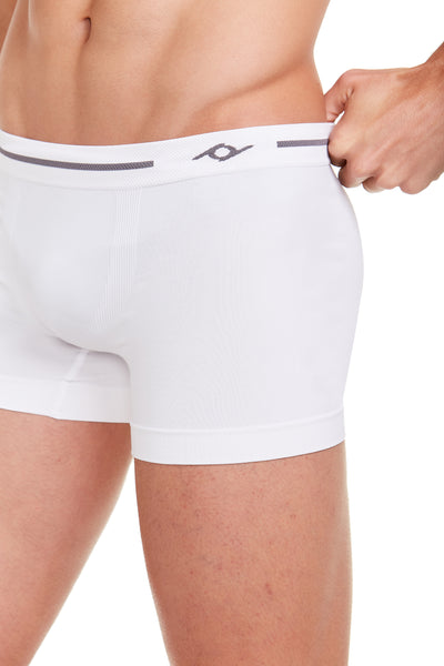 Cueca Boxer Microfibra Sem Costura Energy Branco