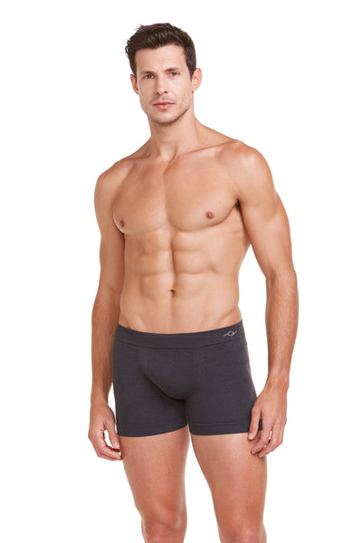 Cueca Boxer Microfibra Sem Costura Mescla Chumbo