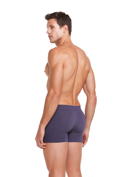 Cueca Boxer Microfibra Sem Costura Mescla Azul