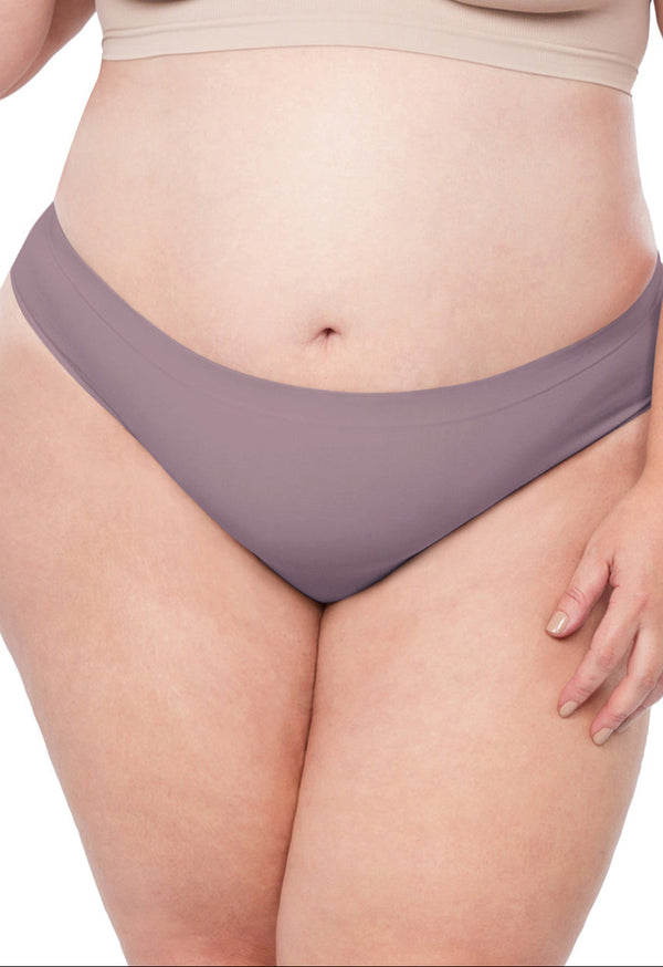 Calcinha Básica Cintura Média Com Fundo De Algodão Lilac