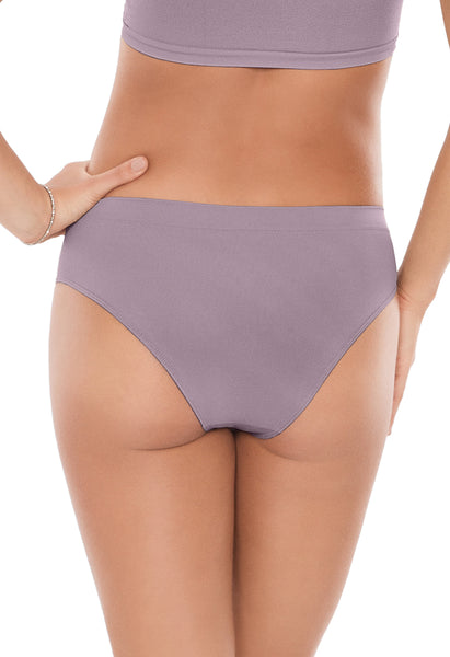 Calcinha Básica Cintura Média Com Fundo De Algodão Lilac