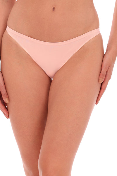 Calcinha Básica Tanga Com Fundo De Algodão Pêssego