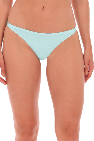 Calcinha Básica Tanga Com Fundo De Algodão Água Azul
