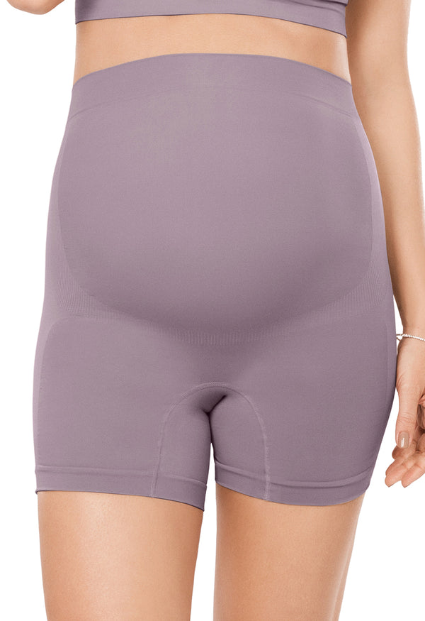Bermuda Gestante Abdominal Cintura Alta Lilac